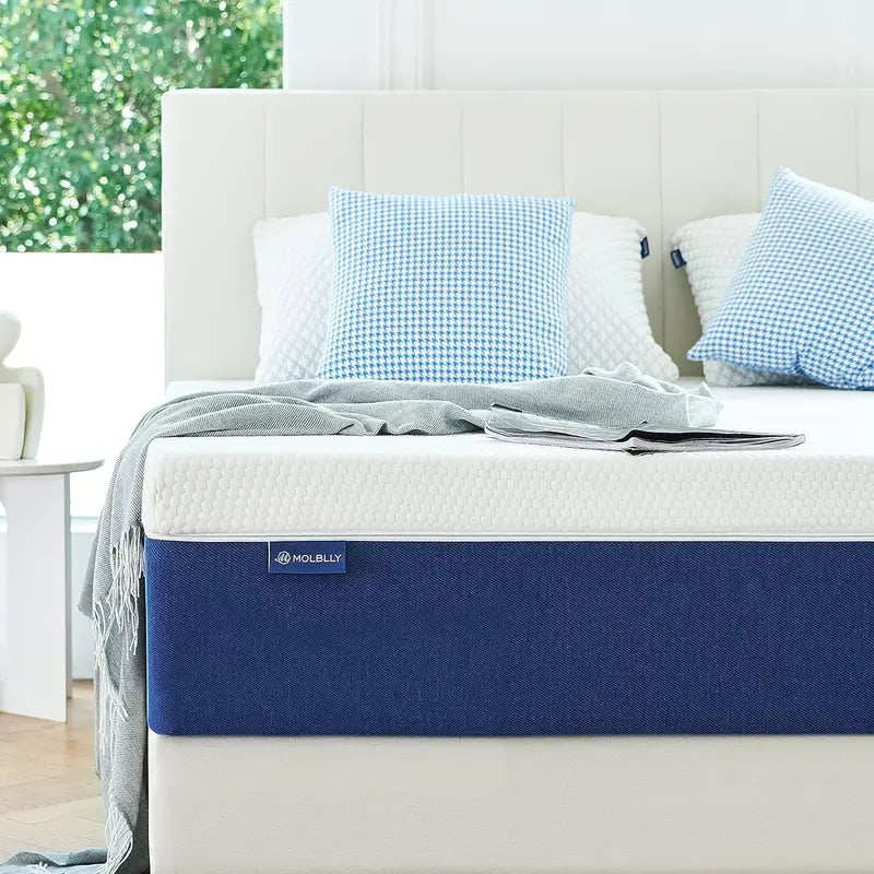 Molblly Queen Mattress, 10 inch Gel Memory Foam Mattress with CertiPUR-US Mattress in a Box