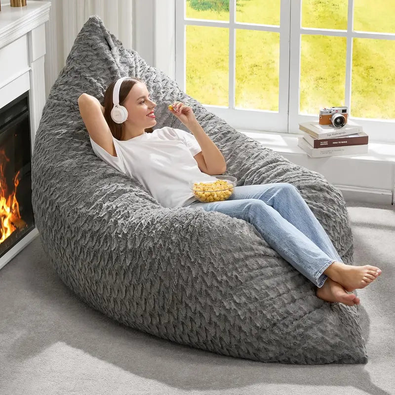 Hobestluk 3-in-1 Convertible Bean Bag  Floor Cushion, Lounger, or Seating Sofa