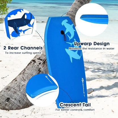 Lightweight Bodyboard Featuring EPS Core, XPE Deck, and HDPE Slick Bottom