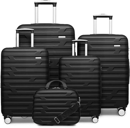 6-Piece Lightweight Expandable Hardshell Luggage Set  TSA-Approved Carry-On & Checked Suitcases with Spinner Wheels