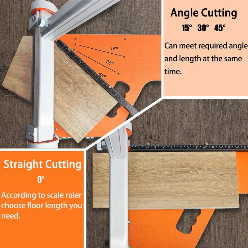 NAACOO 13″ Vinyl & Laminate Floor Cutter, 0°-45° Angles, Aluminum Alloy, Portable with Wheels