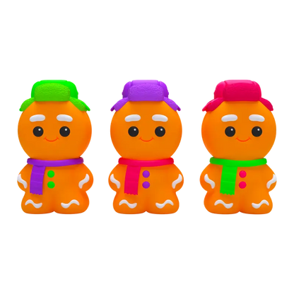 NeeDoh Ginger Glowman  Glow-in-the-Dark Gingerbread-Themed Squish Toy