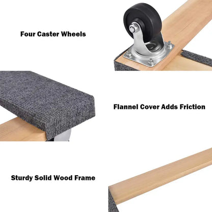 Heavy-Duty Moving Dolly  30″x18″ Carpet-Edged Furniture Transport Cart