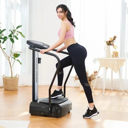 500W Whole-Body Vibration Platform  99 Intensity Levels, 3 Preset Programs, Dual Resistance Bands, 330 lb Capacity Home Fitness Machine