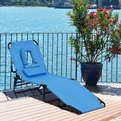 All-Terrain Folding Lounge Chair  Ideal for Beaches, Poolsides, Balconies & Patios