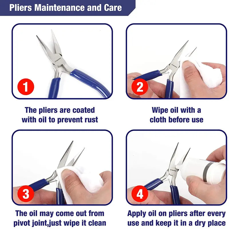 WORKPRO 7-Piece Jewelry Making Pliers Kit with Carry Pouch