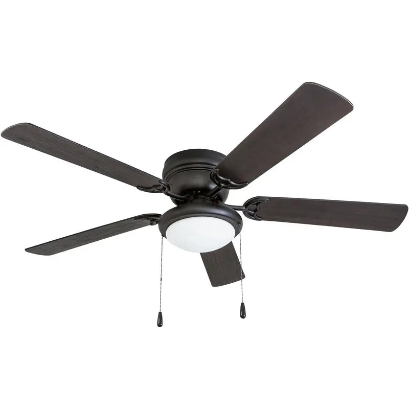 Portage Bay Hugger 52  Matte Black West Hill Ceiling Fan with Bowl Light Kit