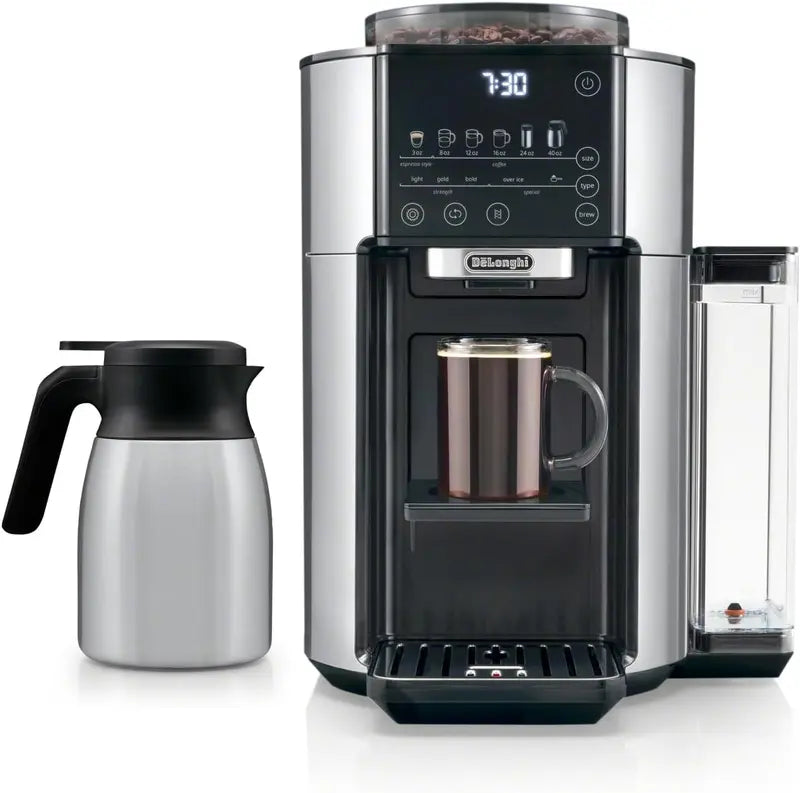 De’Longhi True Brew Single-Serve & Multi-Size Drip Coffee Maker with Integrated Grinder