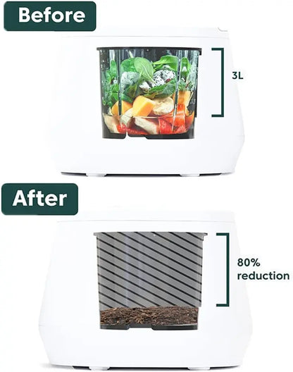 Lomi 3L Smart Kitchen Composter (90 Cycles)  Single Button Indoor Food Upcycler Bundle