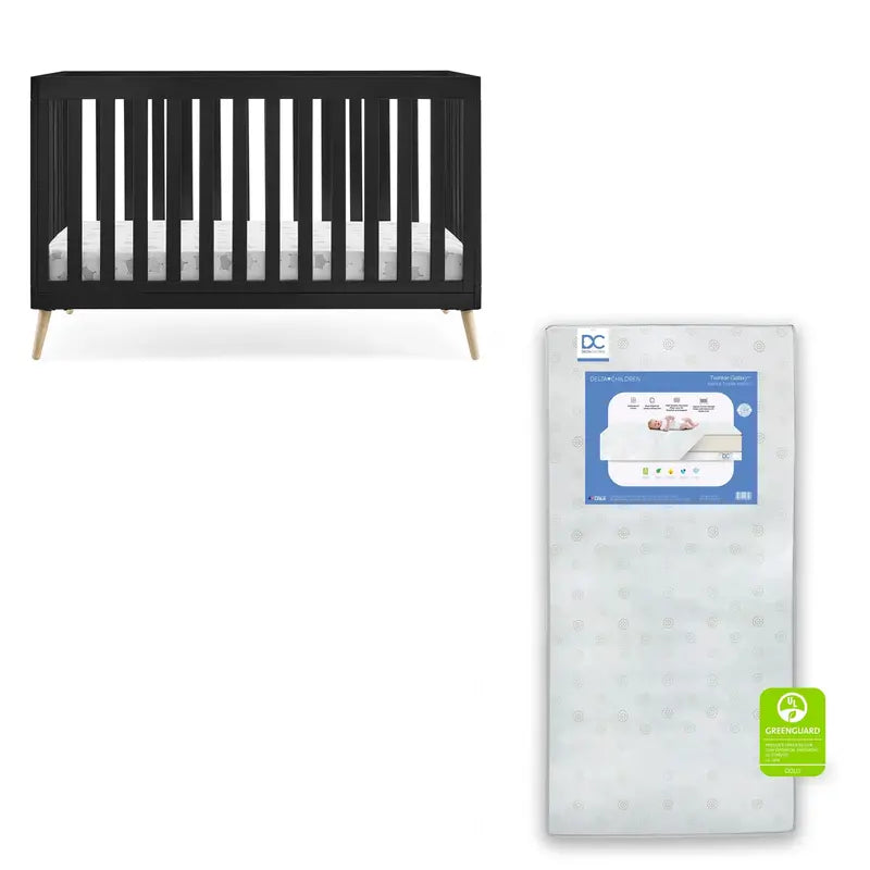 Essex 4-in-1 Convertible Crib  Includes Toddler Bed Conversion Kit & Mattress