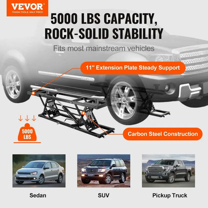 5000-LB Automatic Portable Car Lift  Hydraulic Jack System for Home Garage Use