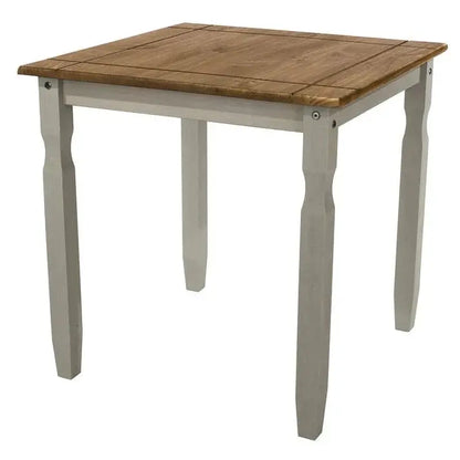 Corona Collection Solid Wood Dining Table  Rustic Modern Farmhouse Style Table