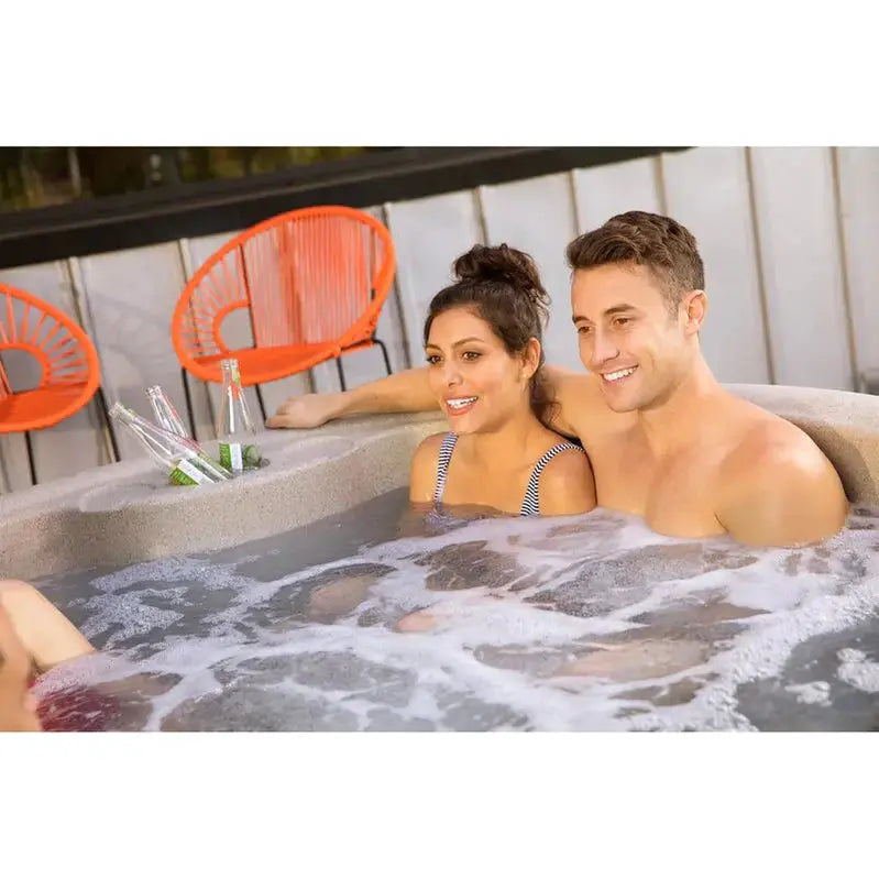 LifeSmart 4-Person Plug-and-Play Hot Tub  Oval Spa with 13 Hydrotherapy Jets & Easy Setup