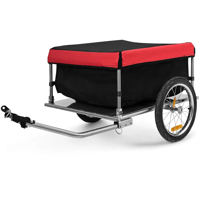 Foldable Bicycle Cargo Trailer with Quick-Release Frame and 16-Inch All-Terrain Wheels
