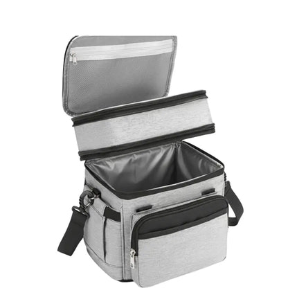Expandable Insulated Lunch Bag  Dual Capacity (15L/22L), Leak-Resistant Design