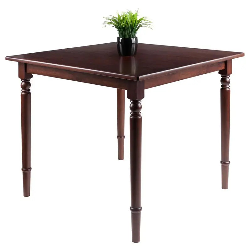 Winsome Wood Mornay Square Dining Table, Walnut Finish