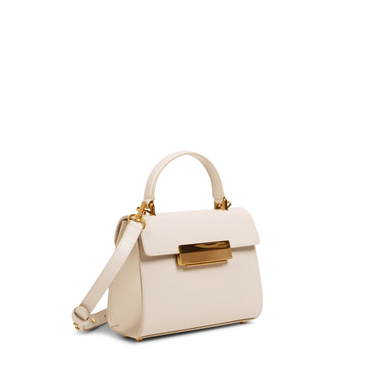 Mini Capucine - Cuir Box Blanc Cassé