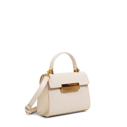 Mini Capucine - Cuir Box Blanc Cassé