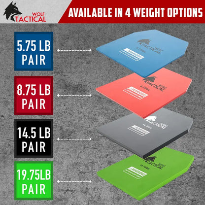 WOLF TACTICAL 8.75LB Steel Weight Vest Plates  Pair for Enhanced Workouts