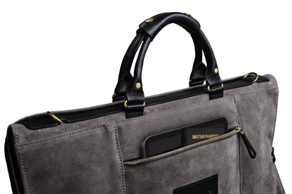 Suede Trifold - Storm Grey