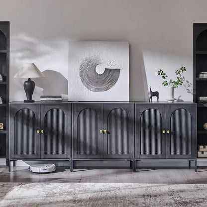 IFGET Fluted Arched Sideboard  92.6-Inch Wide Modern Farmhouse Buffet Cabinet