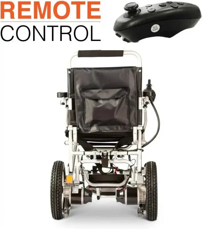 Culver Mobility Foldable Electric Power Wheelchair — Lightweight, FAA-Approved for Air Travel, Silver Finish
