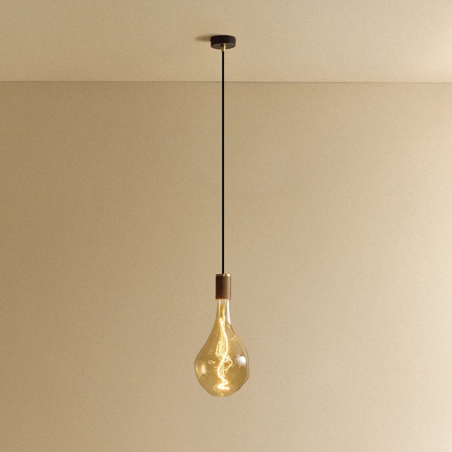 Voronoi III Pendant Light in Walnut