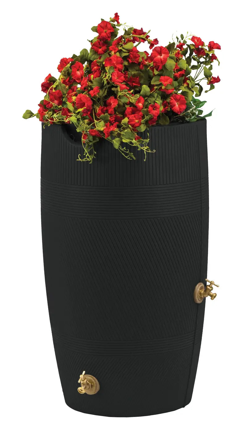 Good Ideas Impressions Havana 50 Gallon Rain Saver  Black