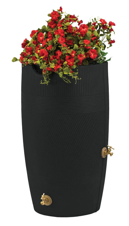 Good Ideas Impressions Havana 50 Gallon Rain Saver  Black