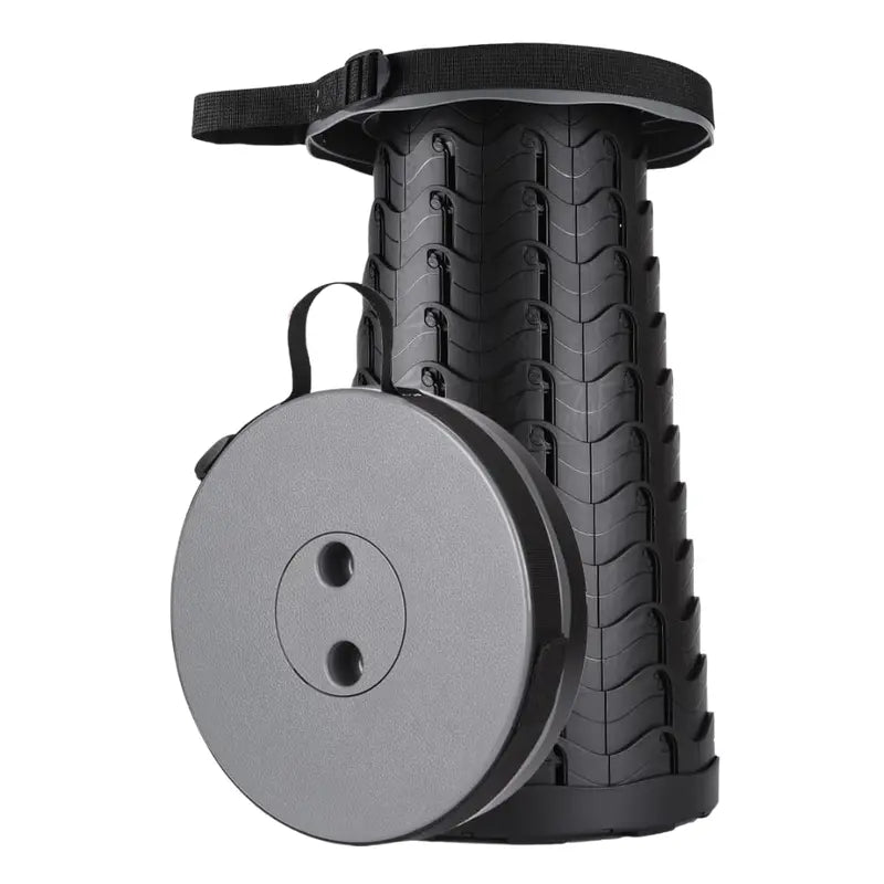 Height-Adjustable Collapsible Stool for Camping, Fishing, or Tailgating
