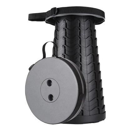 Height-Adjustable Collapsible Stool for Camping, Fishing, or Tailgating