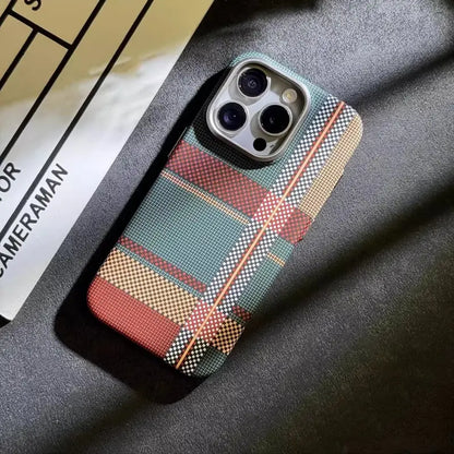 MagSafe-Compatible iPhone Case with Alloy Mount Bracket & 3D Texture Relief
