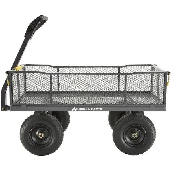 AGorilla Carts Heavy-Duty Steel Utility Cart  1000 lb Capacity, All-Terrain Wheels