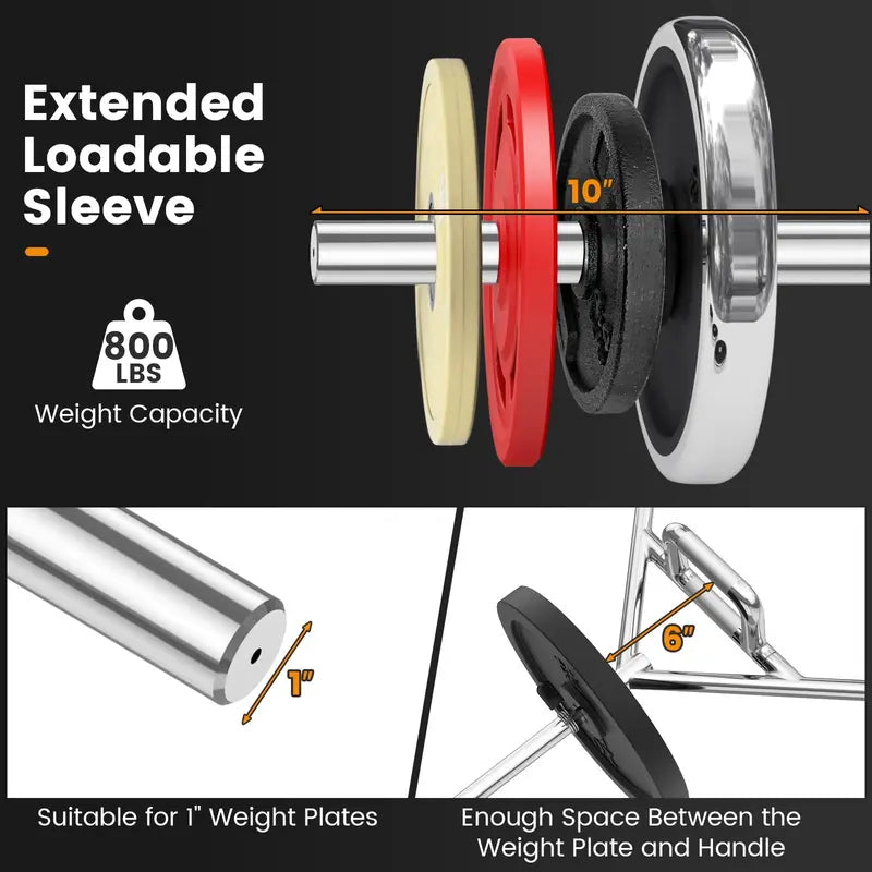 56-Inch Hex Trap Bar Designed for Standard 1-Inch Weight Plates