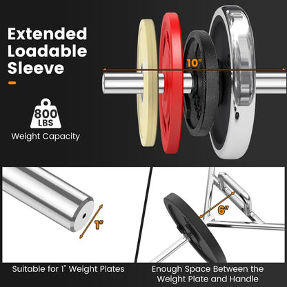 56-Inch Hex Trap Bar Designed for Standard 1-Inch Weight Plates