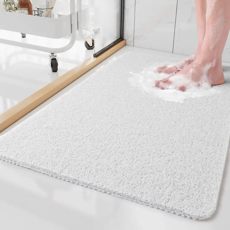 Non-Slip Shower Mat with Quick-Drain Texture and Secure Grip