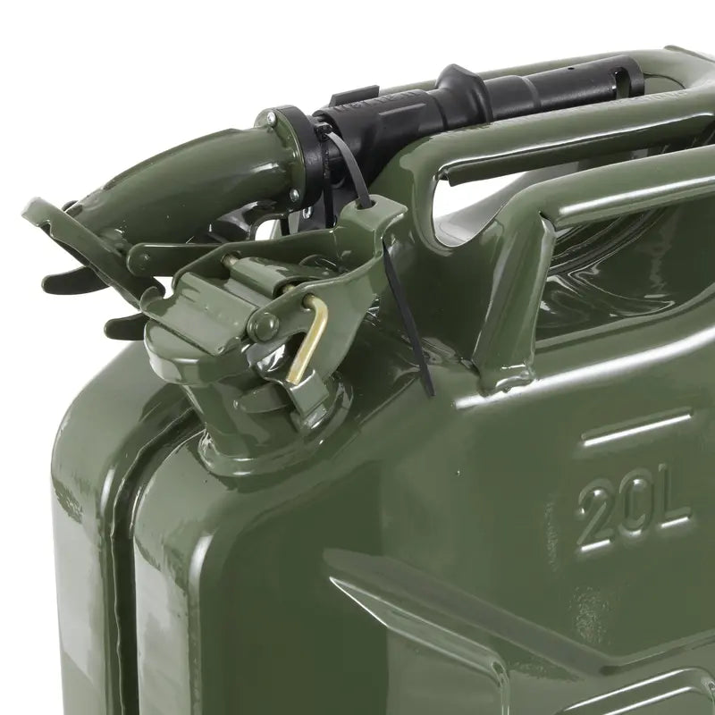 20-Liter CARB-Certified Jerry Can  Authentic Green Fuel Container with Precision Spout
