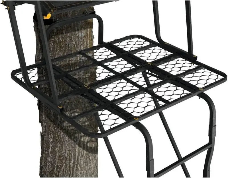 Muddy Partner 2-Man 17ft Heavy-Duty 500lb Capacity Ladder Stand, Black Steel