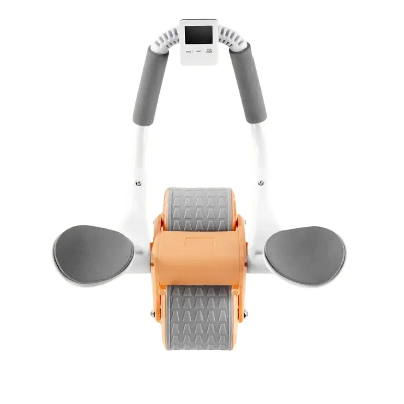 Core-Strengthening Ab Roller with Dual Wheels and Padded Elbow Supports