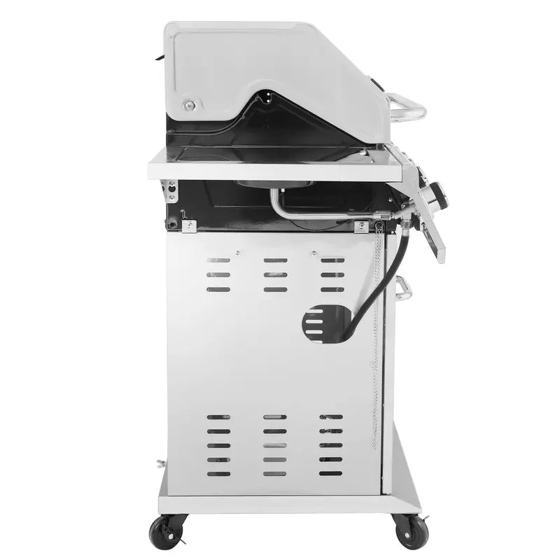 Premium 6-Burner Stainless Steel Propane Grill  74,000 BTU Outdoor BBQ with Sear & Side Burners