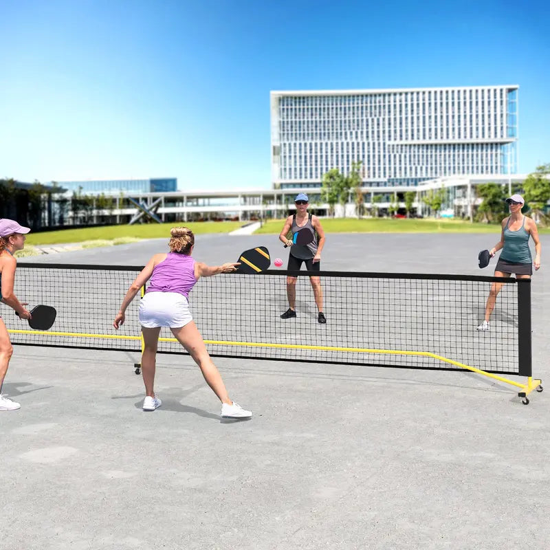 22-Foot Regulation Pickleball Net System  Powder-Coated Steel Frame with Adjustable Height and Weather-Resistant Net