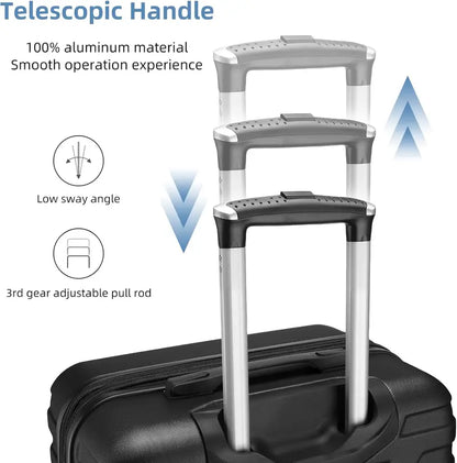 6-Piece Lightweight Expandable Hardshell Luggage Set  TSA-Approved Carry-On & Checked Suitcases with Spinner Wheels