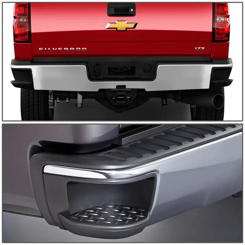 Chevy Silverado & GMC Sierra 1500 Rear Step Bumper  No Parking Sensor Holes (20142018)