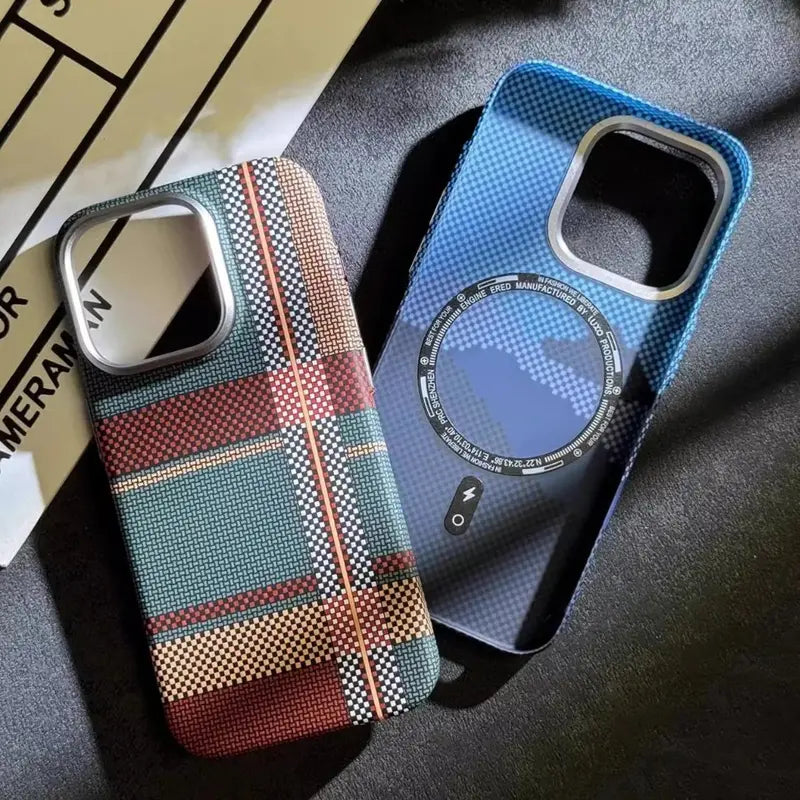 MagSafe-Compatible iPhone Case with Alloy Mount Bracket & 3D Texture Relief