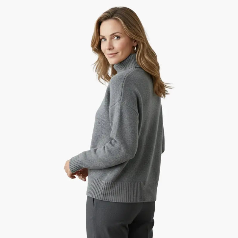 Women’s Slim-Fit Ribbed Turtleneck Knit Sweater