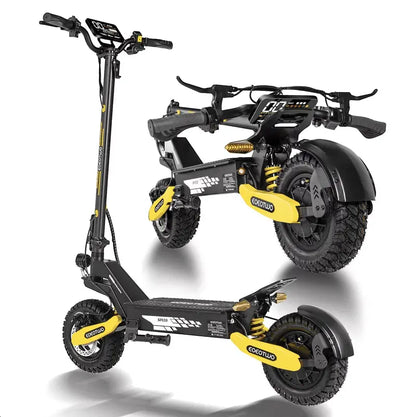 Adult Off-Road Electric Scooter  1200W Dual-Brake Motor, 28 MPH Top Speed, 20-Mile Range, 11″ All-Terrain Tires, Foldable Design