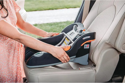 Chicco-Compatible Infant Car Seat & Base Set  Safe Rear-Facing Support for 430 lbs., Includes Head & Body Cushions (Pewter/Grey)