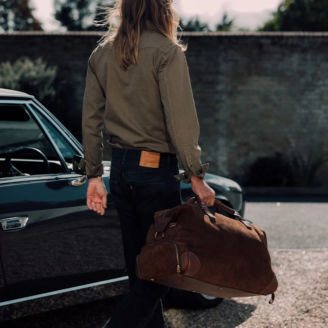 Suede Weekender - Tobacco Brown