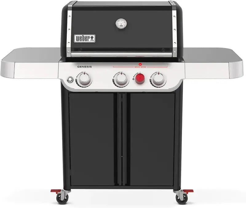Weber Genesis E-325 Liquid Propane Grill — Sleek Black Finish, 3-Burner System, Premium Outdoor Cooking Performance