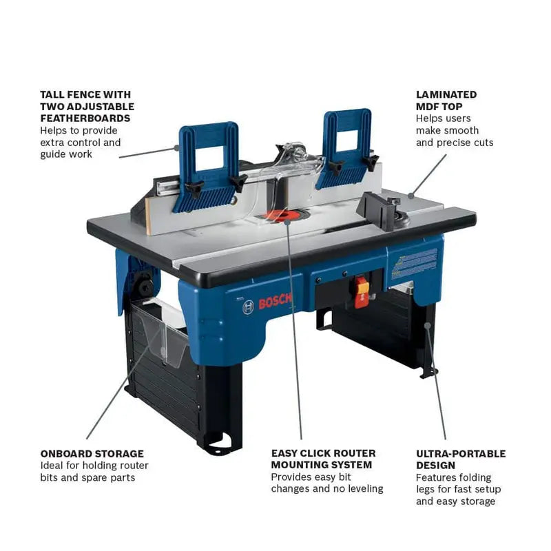 Bosch 12 Amp 2-1/4 HP Router with Bonus Router Table 1617EVS+RA1141